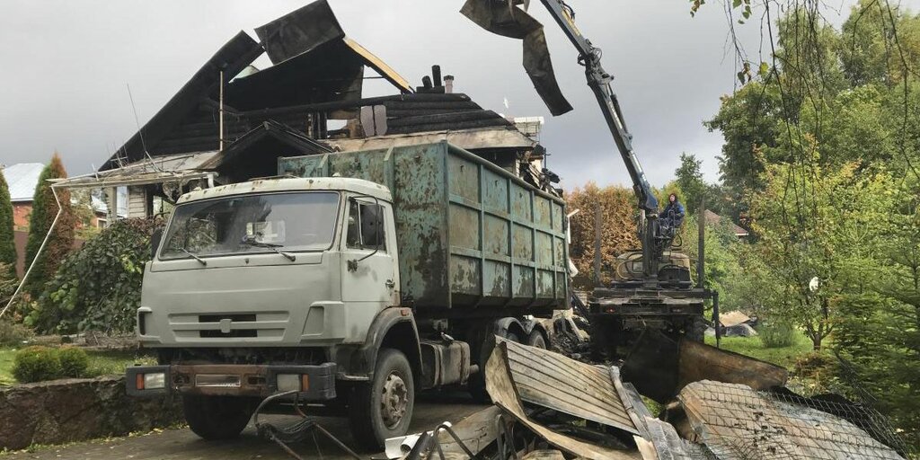 Вывоз мусора после пожара с утилизацией в Тейково в октябре